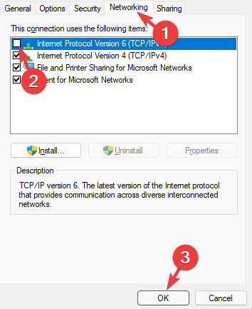 Under Networking tab in VPN Properties disable Internet Protocol Version 6 (TCP/IPv6)