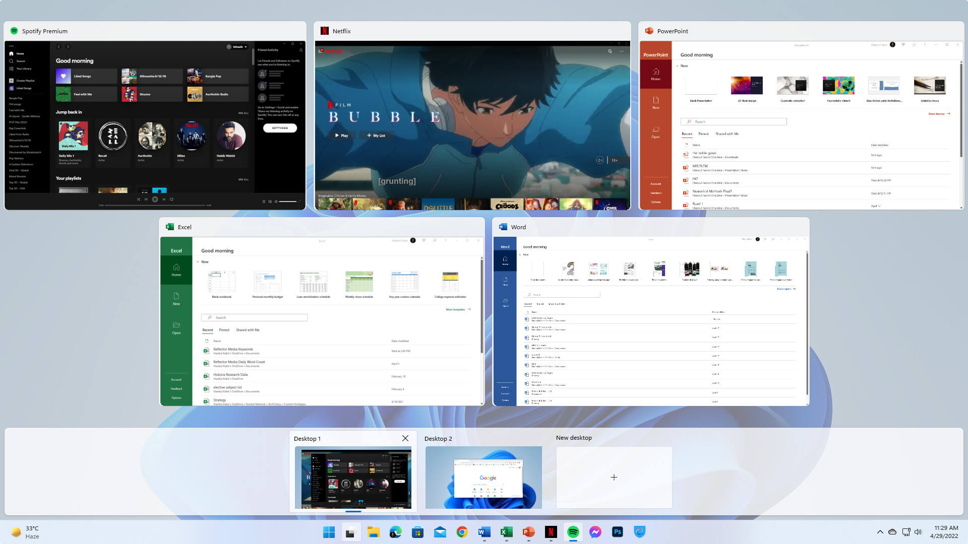 Windows 11 multi-tasking