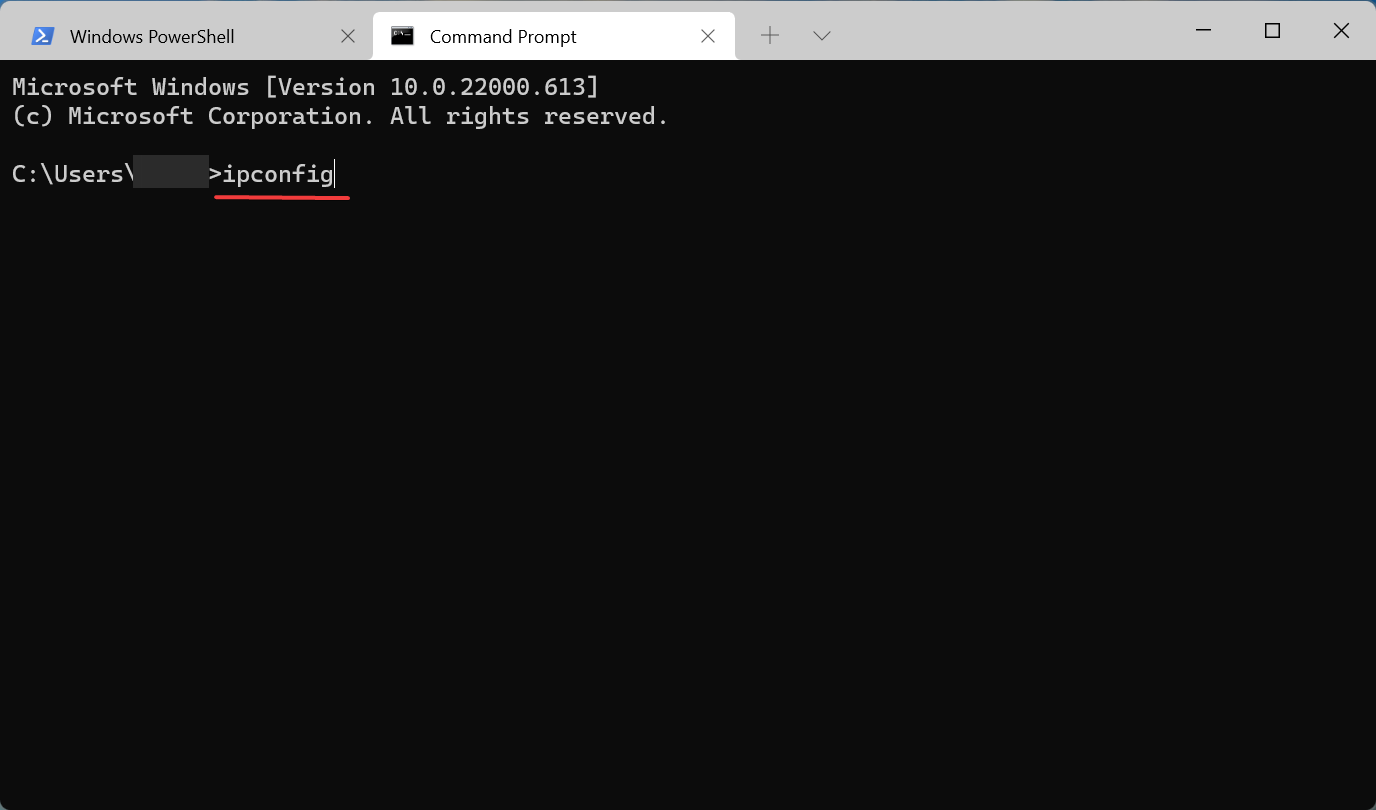 ipconfig to find windows 11 ip adress
