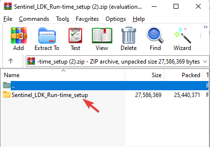 Select  Sentinel_LDK_Run-time_setup in Zip folder