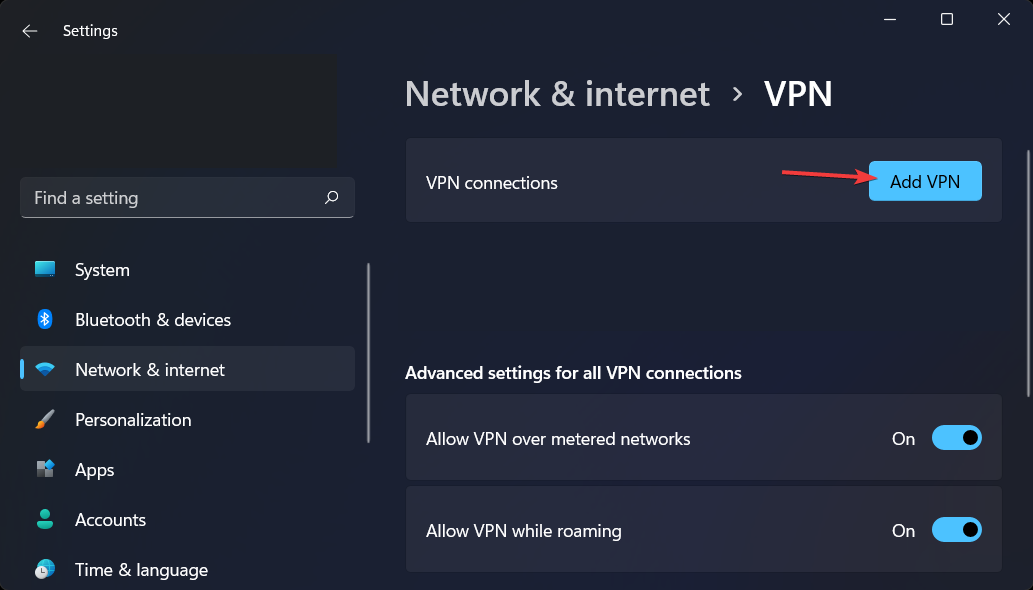 add-vpn no hardware capable of accepting calls is installed