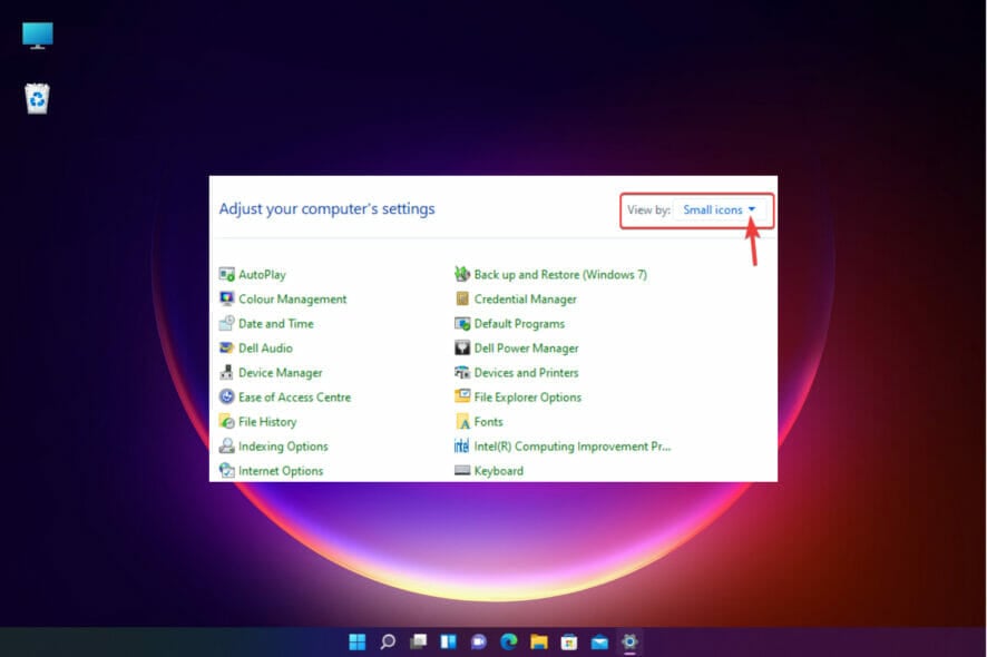 How to change Windows 11 Control Panel to classic view