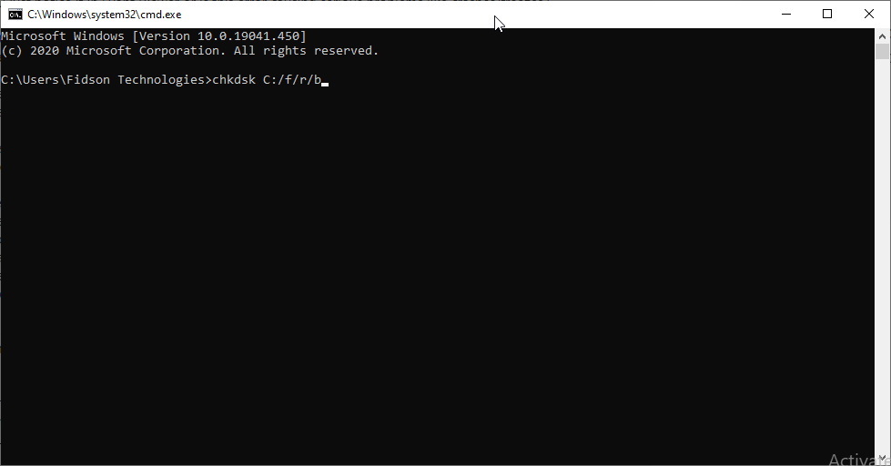 chkdsk windows 11 breakpoint has been reached