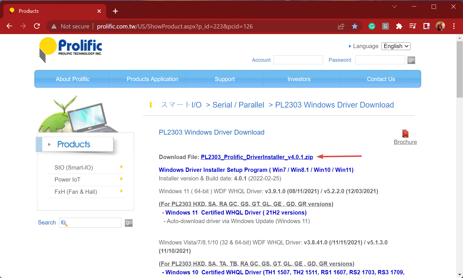 Download to fix pl2303 driver windows 11 not working