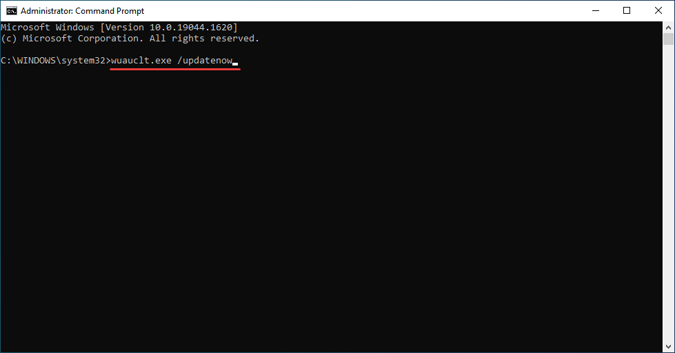Execute command to fix error code 0x80072f8f 0x20000