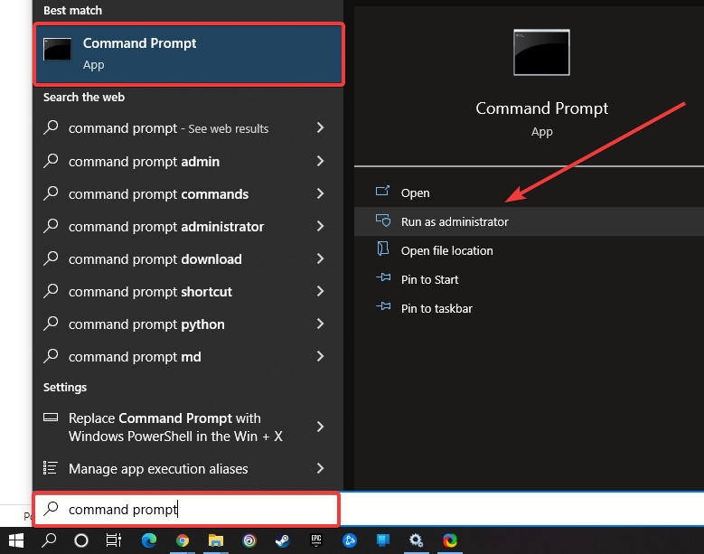 Opening command prompt as an administrator