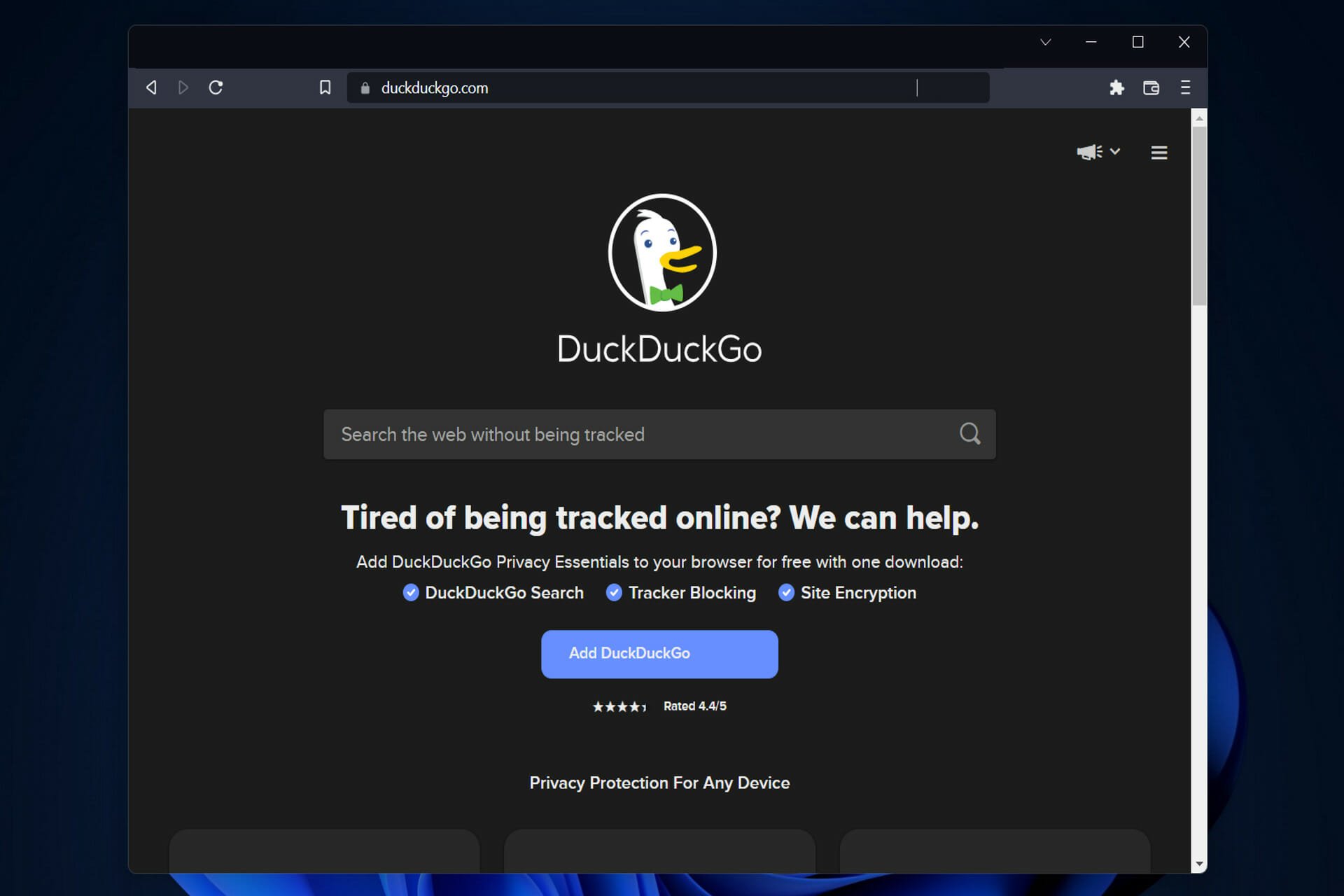 duckduck duckduckgo browser download for pc windows 11