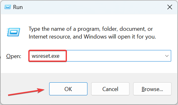 wsreset.exe to fix windows 11 microsoft store not installing apps
