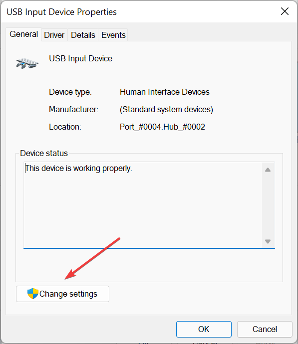 Change settings to fix device manager power management tab missing