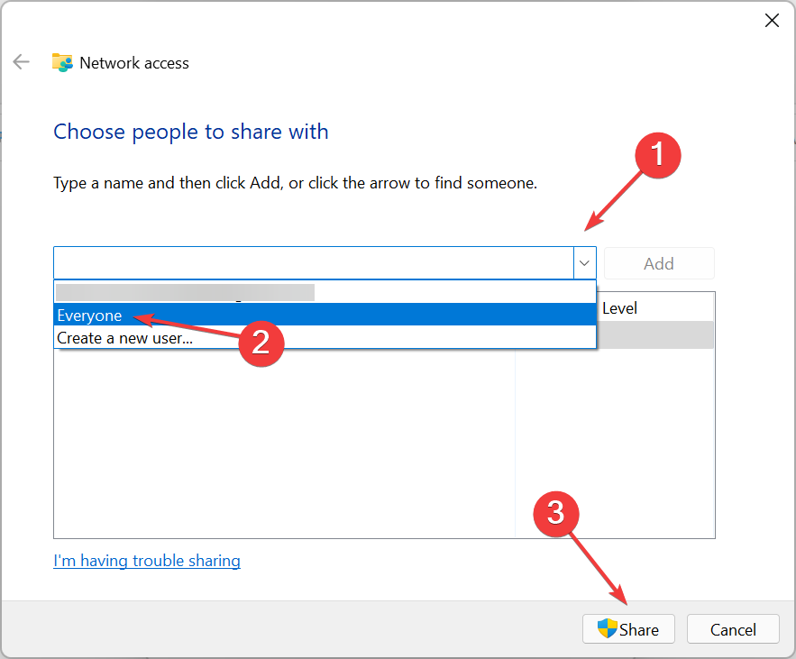 Everyone to fix windows 11 network sharing not working