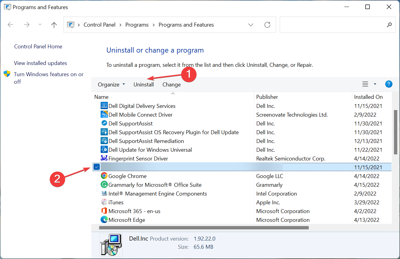 Uninstall programs to fix windows 11 not printing in color