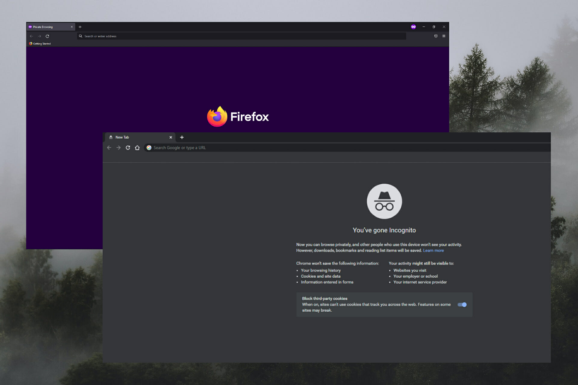 Feature image Chrome Incognito vs. Firefox private.