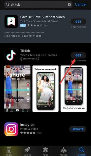 download and install tiktok