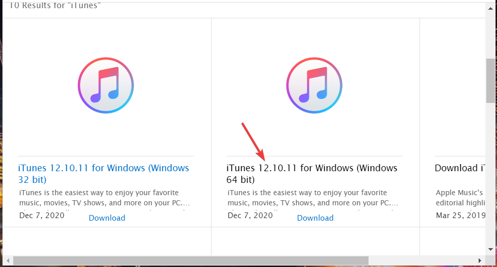The iTunes download link windows 11 not recognizing ipad
