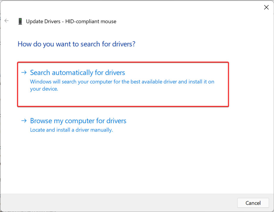 Search automaticlally for drivers