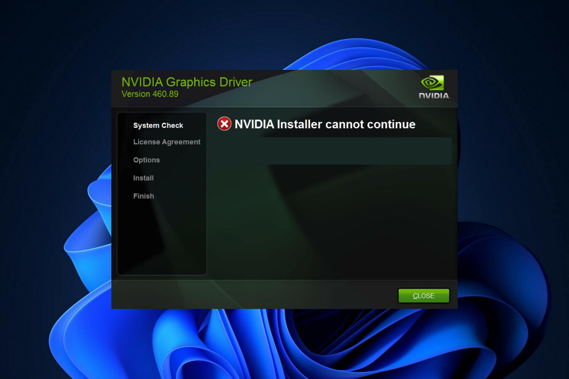 nvidia-installer nvidia installer cannot continue