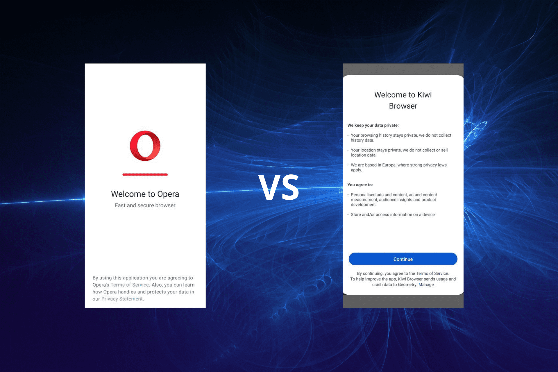 opera vs kiwi browser