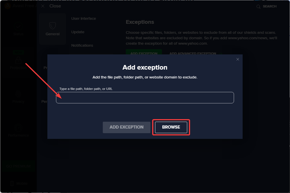 Either insert the Steam file path or click Browse to locate it.