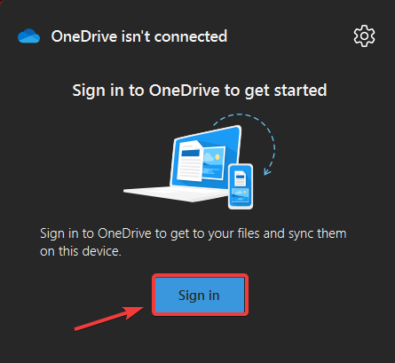 sign in one drive