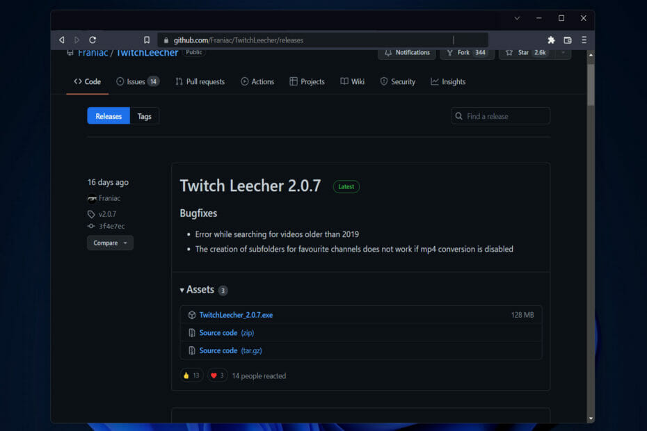 twitch leecher not downloading to correct drive