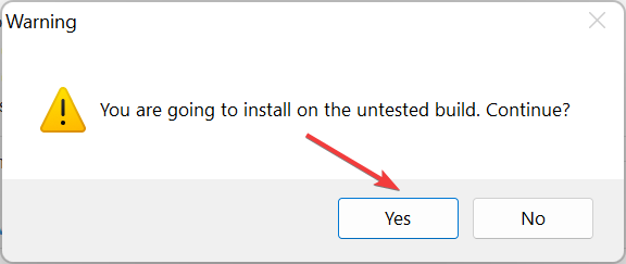 yes to install universal watermark disabler windows 11