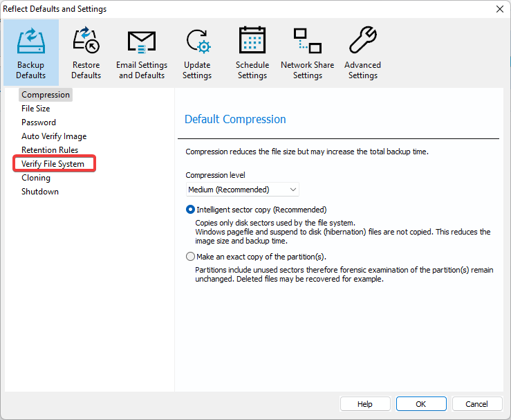 verify file system