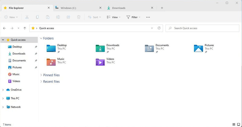 Windows 11 File Explorer tab