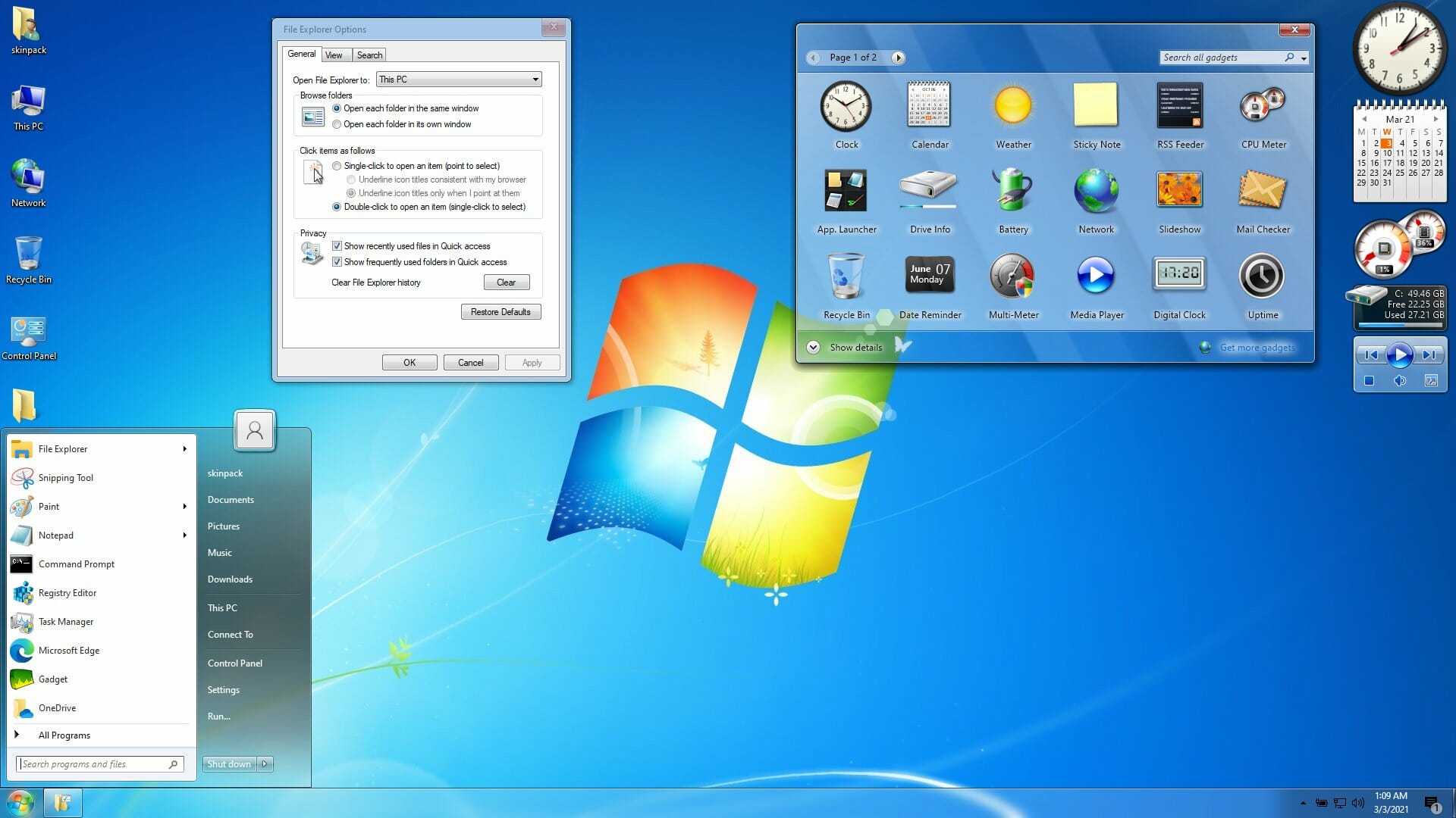 Windows 7 UI