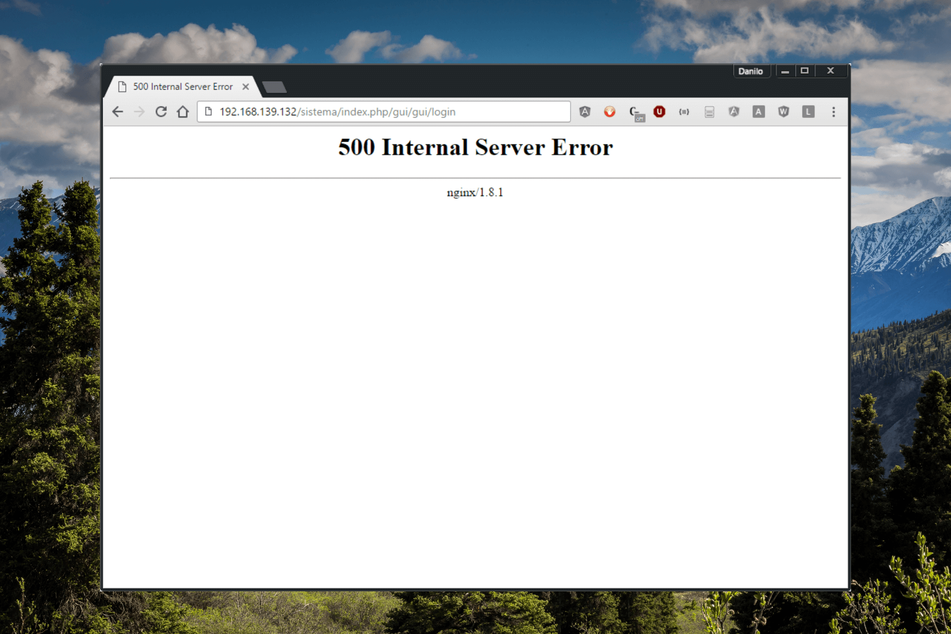 500 internal server error NGINX