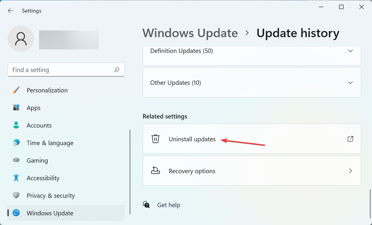 Uninstall updates to fix windows shift s not working windows 11