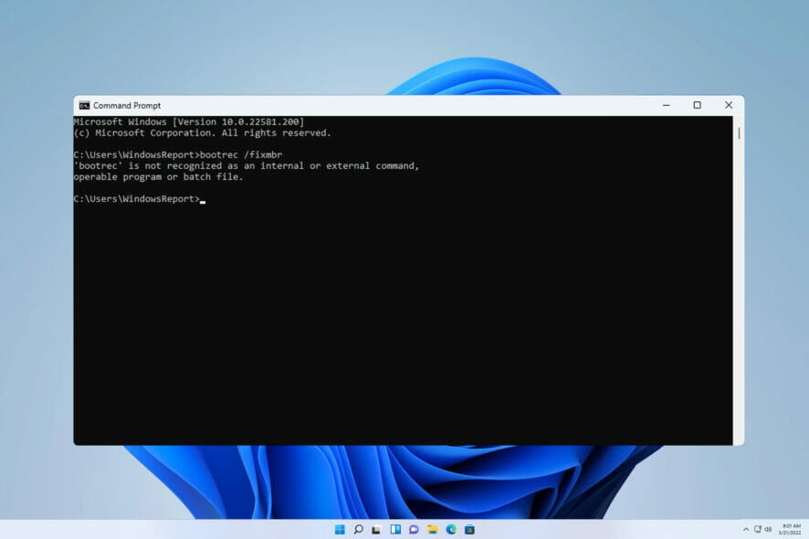 Bootrec is Not Recognized in Windows 11