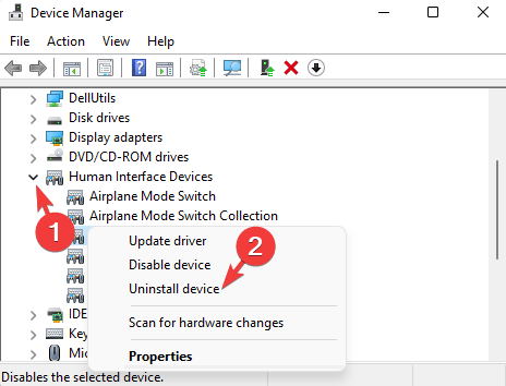 uninstall device in device manager