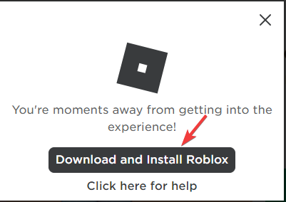 Click on Download & Install Roblox