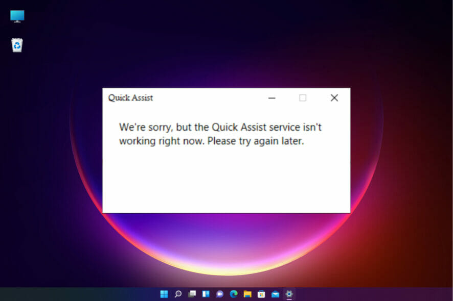What to do if Quick Assist not working in Windows