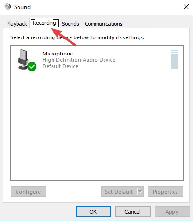 Recording tap Windows 10 Stereo Mix