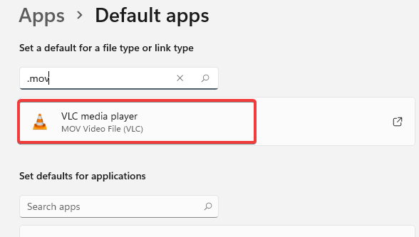 Set a default for a file type or link type - VLC media player