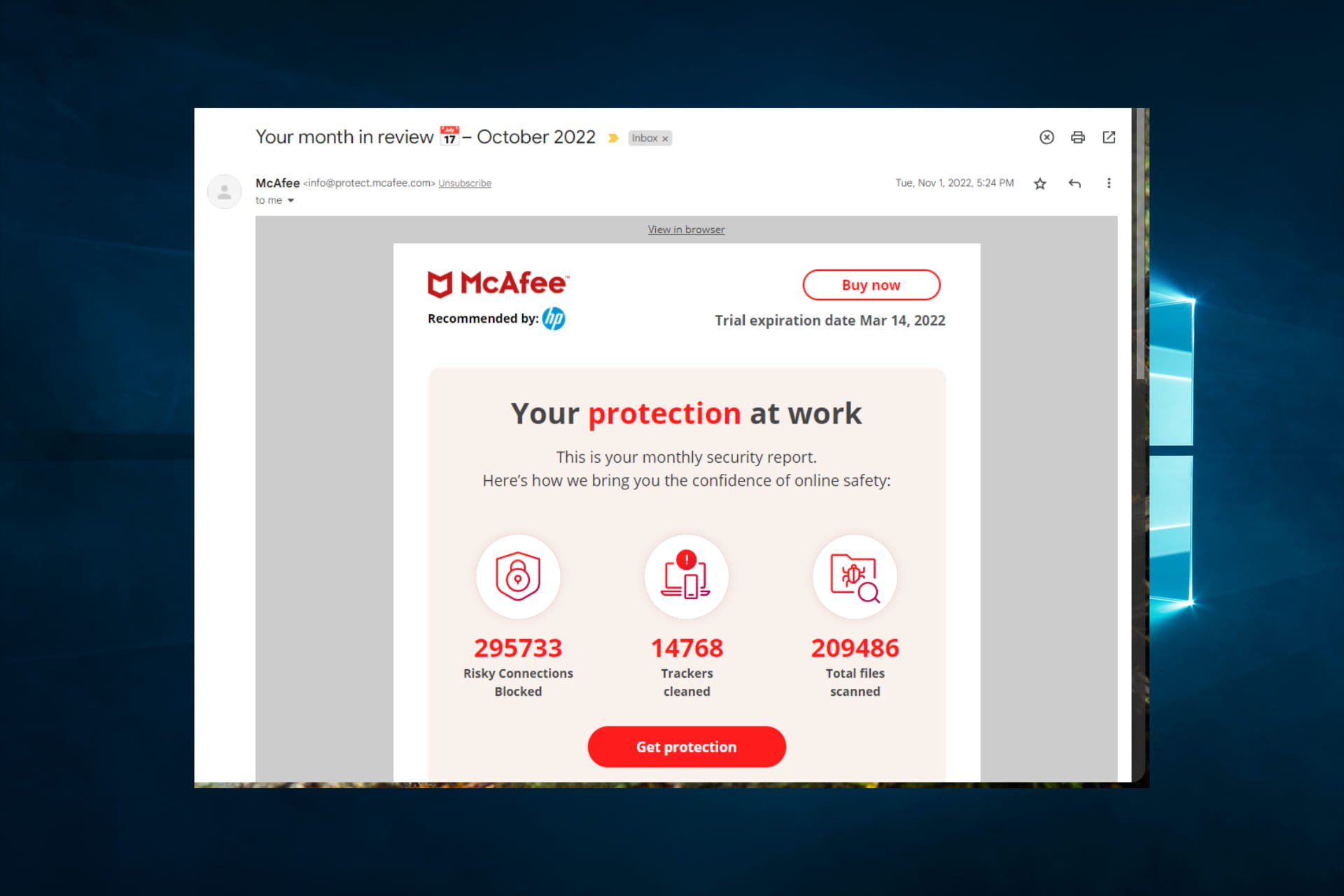 mcafee email spam protection