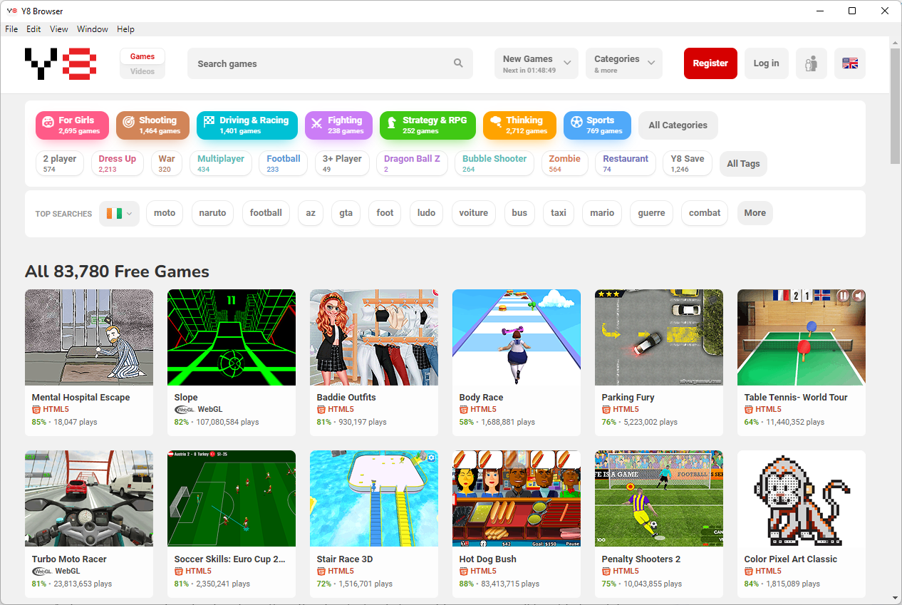 Play Flash Games Using Y8 Browser, Y8 Browser