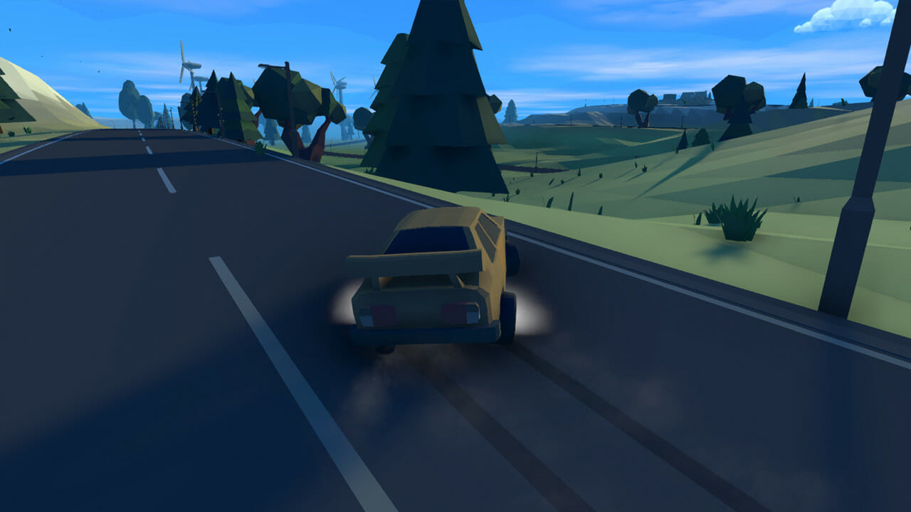 A photo of a car drifting in the game Arcade Drift