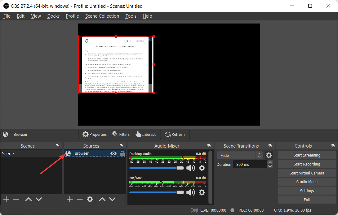 browser how to add browser source to obs studio