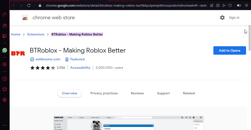 BTRoblox - Making Roblox Better - Google Extension