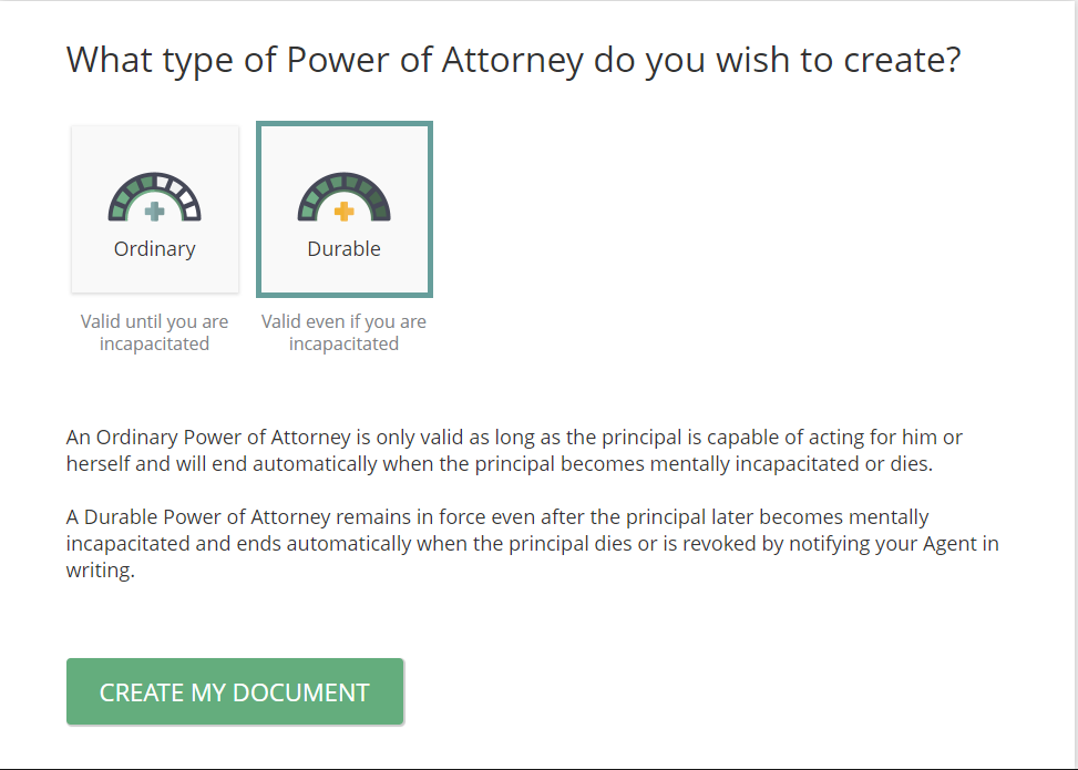 LawDepot Durable Power of Attorney