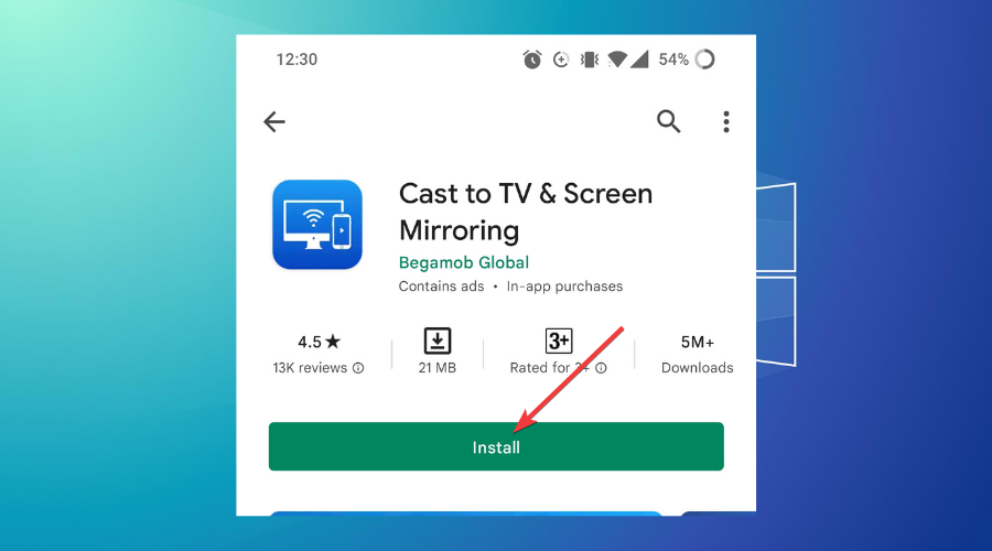 installing cast to tv