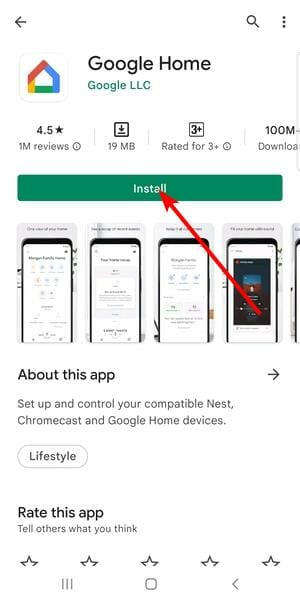 install home app chromecast not showing up on chrome