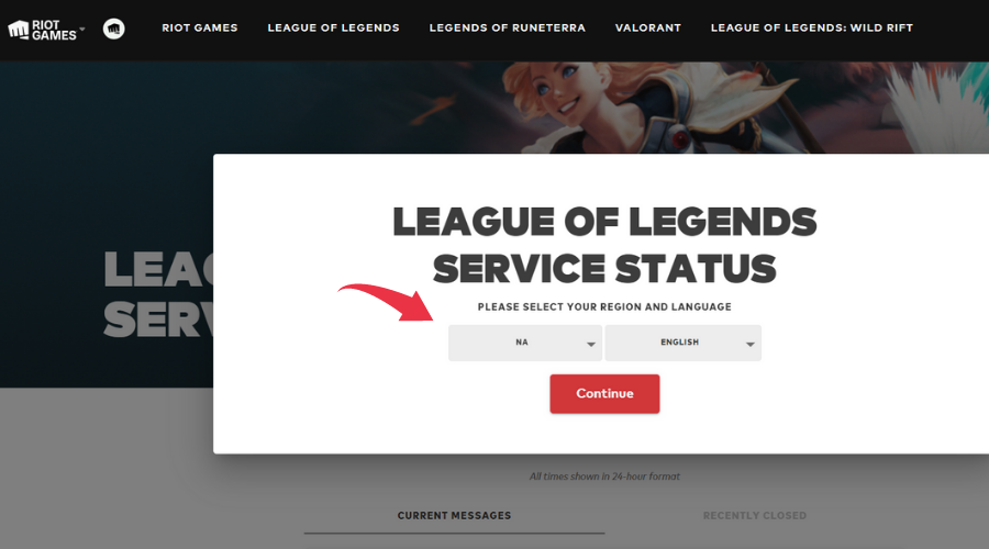 League Of Legends Server Status 