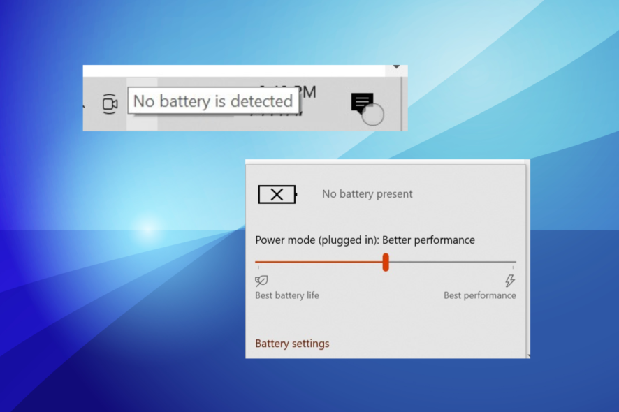 fix no battery is detected in windows 10/11