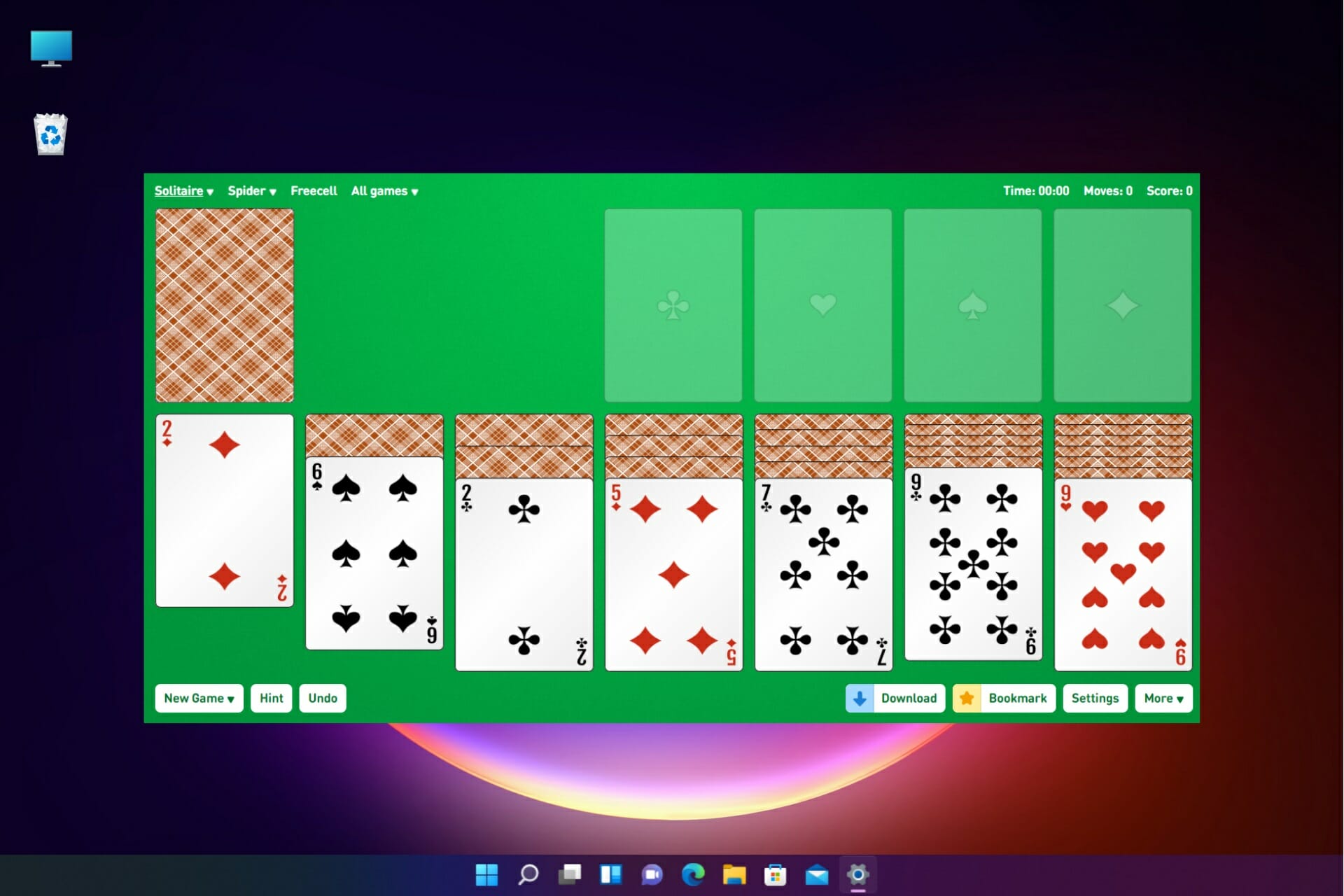 Play Online Solitaire free