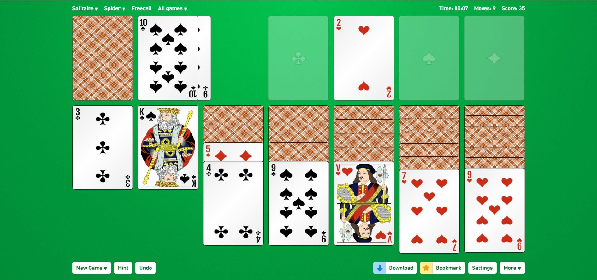 Spider Solitaire  arcade game, best free online games, online game for PC,  best free strategy online game, free strategy online games from ramailo  games