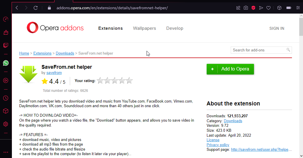 TikTok Downloader extension - Opera add-ons