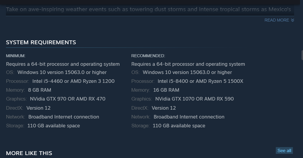Horzon 5's system requirements forza horizon 5 stuttering pc